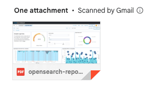 Example of an OpenSearch Dashboards report attachment.