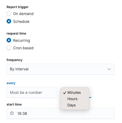 A report on OpenSearch being triggered by either on demand or automatically based on a set schedule or a cron expression: