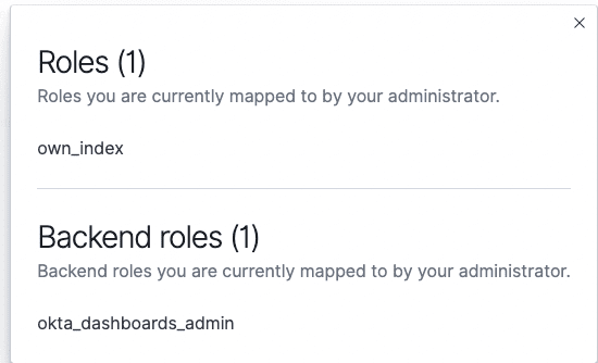 Roles & Backend roles on Okta.