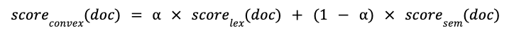 Convex Combination, also called Linear Combination formula.